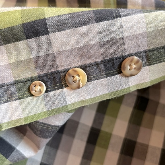 Carhartt Mens Long Sleeve Button Up Shirt Blue And Green Plaid Size‎ Large - Picture 3 of 8